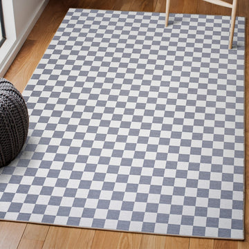 Ainsley Modern Cottage Checkerboard Washable Area Rug